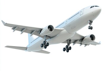 Obraz premium Airplane approaching runway during daytime with clear blue sky in background