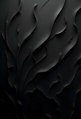 Elegant Dark Abstract Waves in Charcoal for Premium Backgrounds
