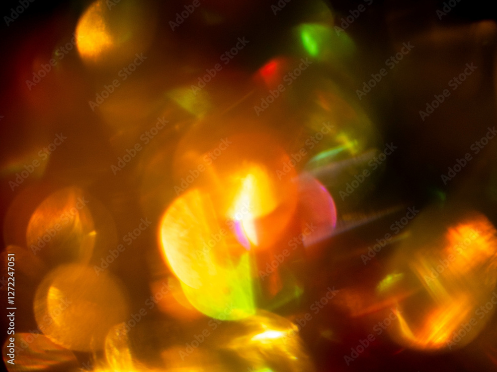 Wall mural abstract bokeh background with warm color. digital background for design. lens flare and light glow.