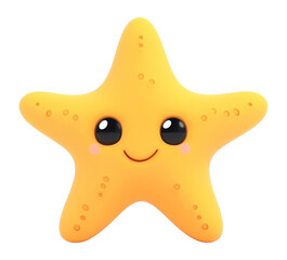 PNG Bright yellow starfish illustration creature cartoon.