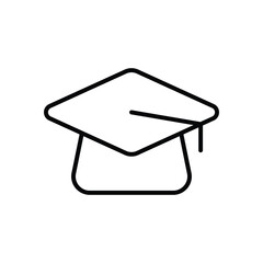 Academic Cap icon vector stock illustration