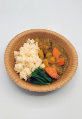 野菜カレー・日本のカレーライス／Vegetable curry/Japanese curry rice／야채 카레・일본 카레라이스