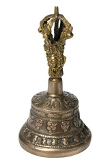 Ornate Tibetan ritual bell with vajra handle