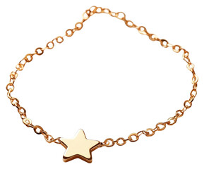 Fototapeta premium PNG Golden chain necklace with small cute star shape accessories accessory bracelet.