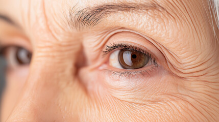 close up of eye of an older woman