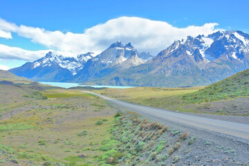 Torres del Paine National Park national park  in southern Chilean Patagonia