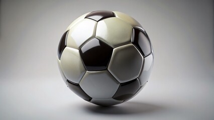 Obraz premium High-Resolution 3D Render: Black and White Soccer Ball on Isolated Background, Perfect for Sports Designs