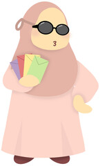 Little Girl Showing Off Received Angpao