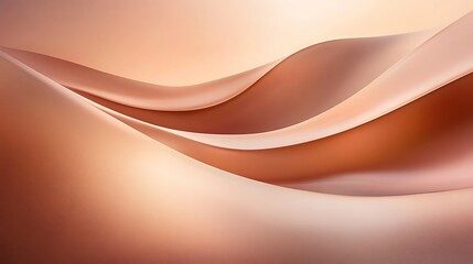 Abstract Beige and Brown Curving Waves Design