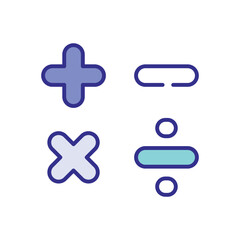 Fototapeta premium Math Symbols icon vecto stock illustration