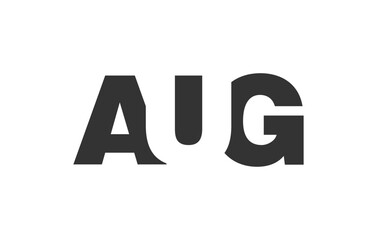 AUG logo design. Initial letter A U G bold font style for tech startups, consulting, corporate branding. Creative company name, headlines typography identity, trendy logotype.