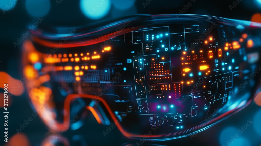 Poster discover the future of digital experiences with this advanced augmented reality headset, featuring a