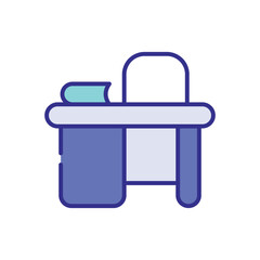 Student Desk icon vecto stock illustration