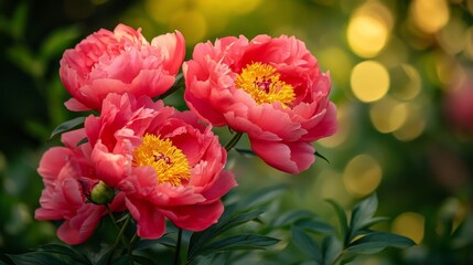 Obraz premium The traditional ancient Chinese hand - painted peony flowers