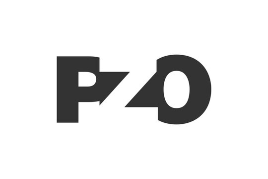 PZO logo design. Initial letter P Z O bold font style for tech startups, consulting, corporate branding. Creative company name, headlines typography identity, trendy logotype.