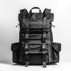 Naklejka premium Black Backpack Studio Shot