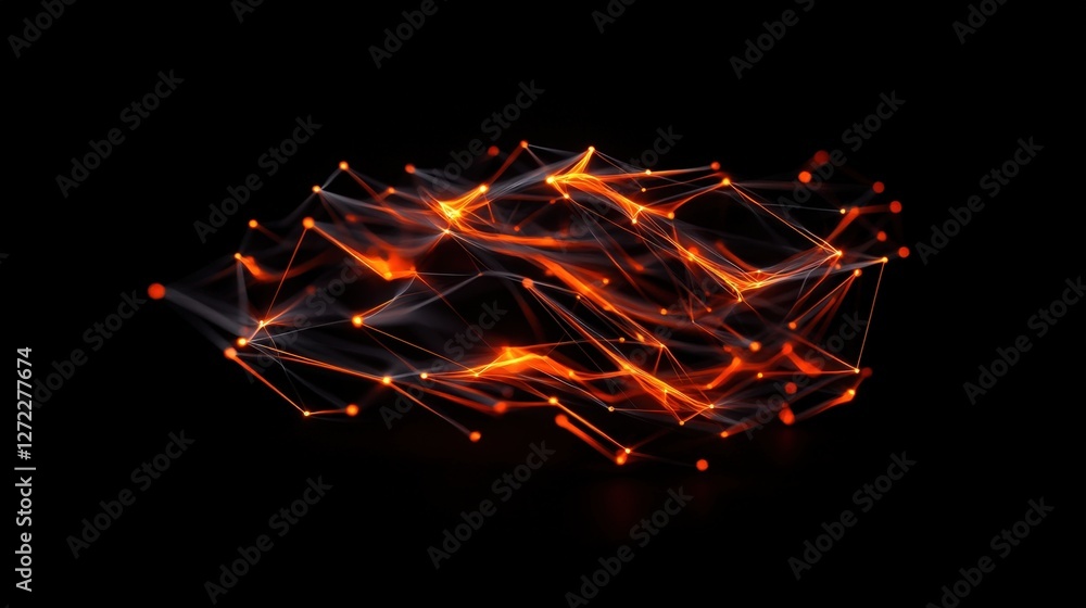 Aufkleber a dynamic representation of glowing lines and nodes, exhibiting a captivating flow of light. this ab