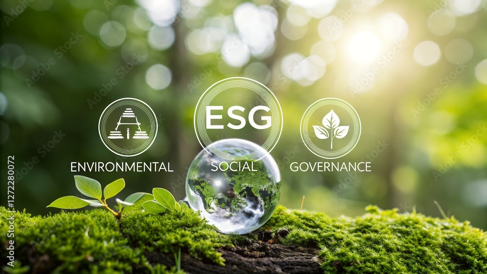 Poster exploring the concept of esg understanding environmental social and governance factors in finance an