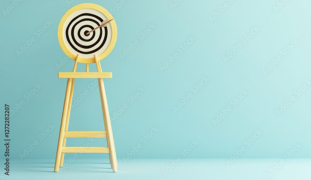 Poster differentiate yourself by thinking creatively. use the longest white ladder as a symbol of your high