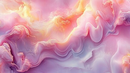 Obraz premium Pink, yellow abstract swirls; digital art; background texture; website design