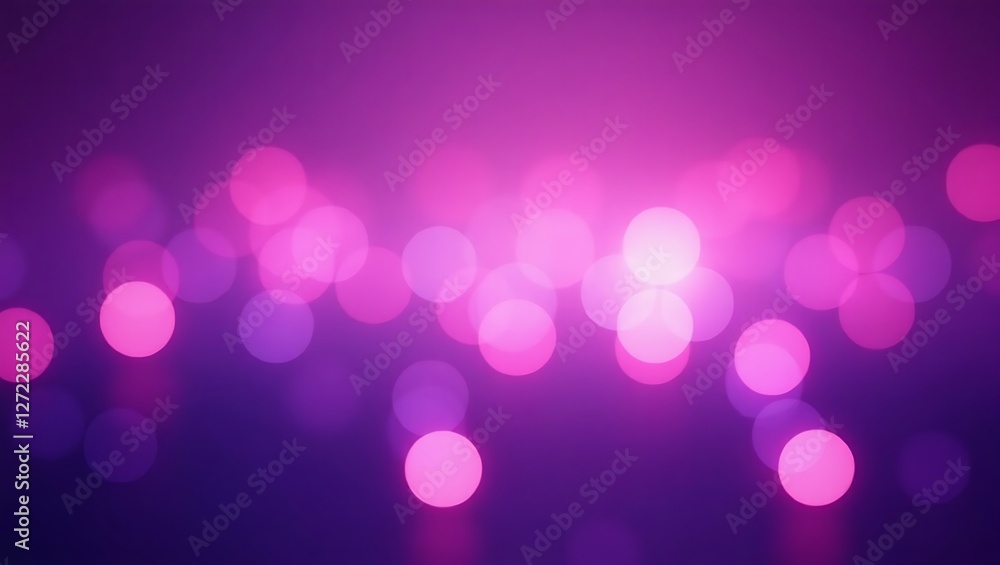 Poster glowing pink and purple bokeh background with soft blurred light particles in a dreamy abstract digi