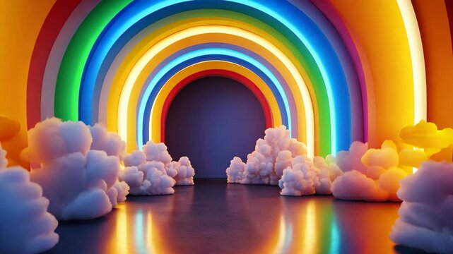 rainbow and clouds