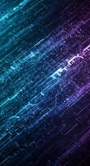 Obraz premium Abstract digital circuit in futuristic neon colors highlighting technology and innovation