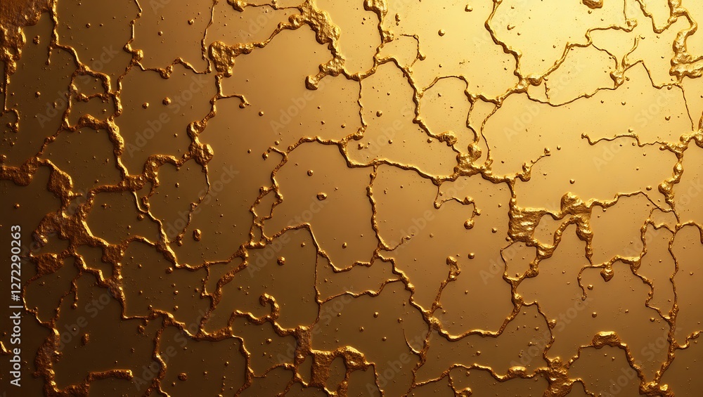 Poster intricate golden crackle texture background with a luxurious and elegant design perfect for adding a