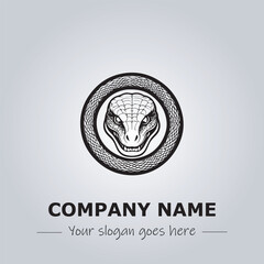 Snake logo company design vector illustration