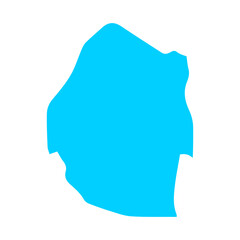 map of Swaziland blue icon