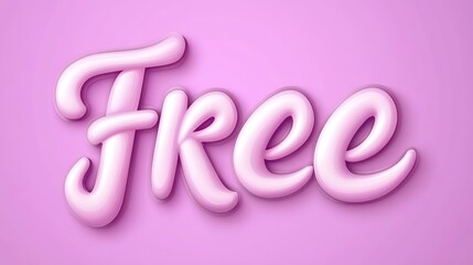 The word free is rendered in a rounded pink font