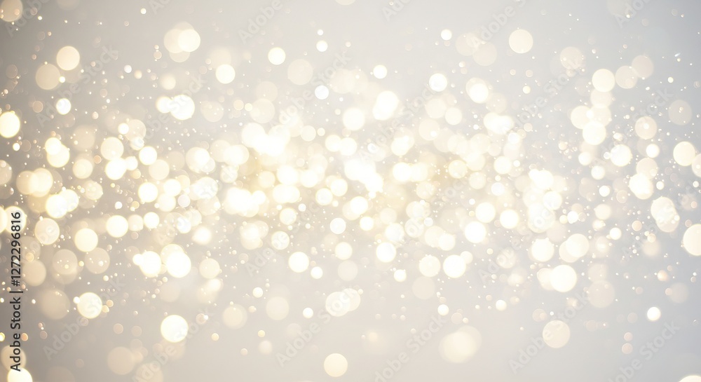 Poster elegant gold bokeh background with soft glowing light circles and blurred abstract sparkles