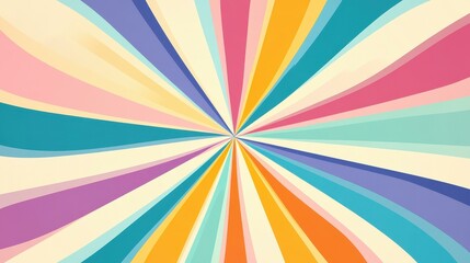 Dive into vibrant s vibes with colorful starburst rays and funky waves. Perfect for a groovy retro backdrop