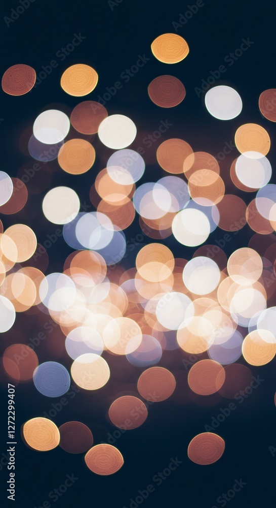 Poster abstract colorful bokeh lights background creating a dreamlike, festive atmosphere