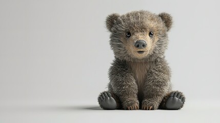 Cute grey teddy bear stuffed animal on background, Teddy bear, Grey, Stuffed animal, Cute, Soft toy, Fluffy, Playful, Adorable