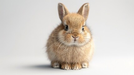 Close up photograph of a lamb isolated on a white background, sheep child, cute animal, diary animals