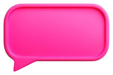 Fototapeta premium PNG Fuchsia-pink long rectangle shape graphic bubble speech.