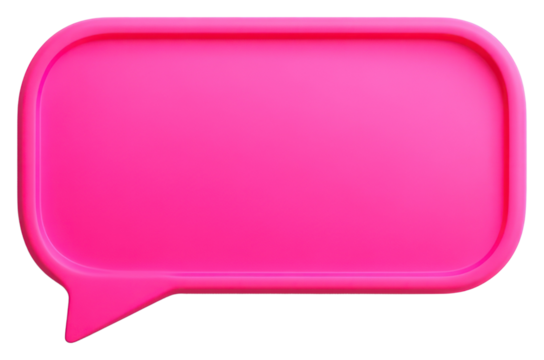 PNG Fuchsia-pink long rectangle shape graphic bubble speech.