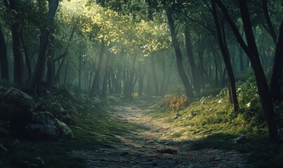 Fototapeta premium trail in the forest