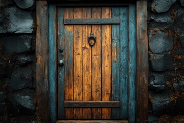 Weathered Wooden Saloon Door Vintage Photography