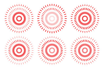 Starburst and sunburst collection icon set. vintage Sunburst Fireworks design and Sun rays, shine elements, vector illustration.