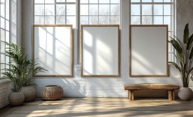 Minimalist Blank White Pylon Mockup Set for Digital Advertising and Signage Display