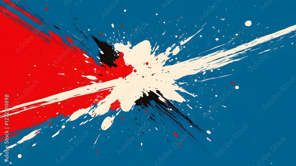 Poster vibrant colorful abstract splash with dynamic movement effect