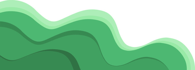 
modern green frame corner design vector template