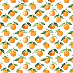Orange, tangerine watercolor vintage pattern background