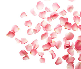 PNG Delicate pink rose petals scattered