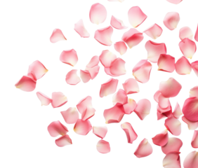 PNG Delicate pink rose petals scattered