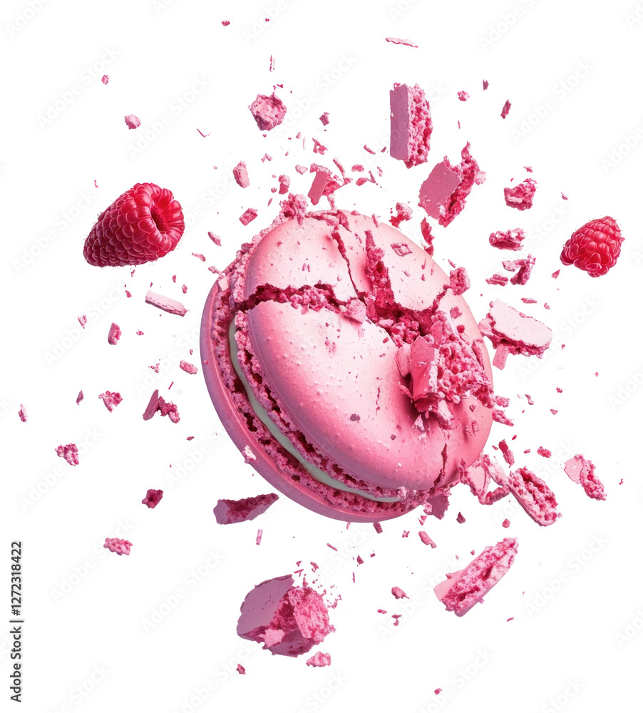 Poster png raspberry macaron macarons raspberry explosion.
