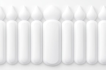 Fototapeta premium Row of White Candles with Rounded Tops