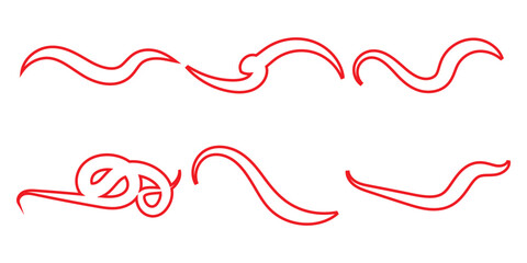 swooshes tails icon. Retro swooshes and swoop icon.